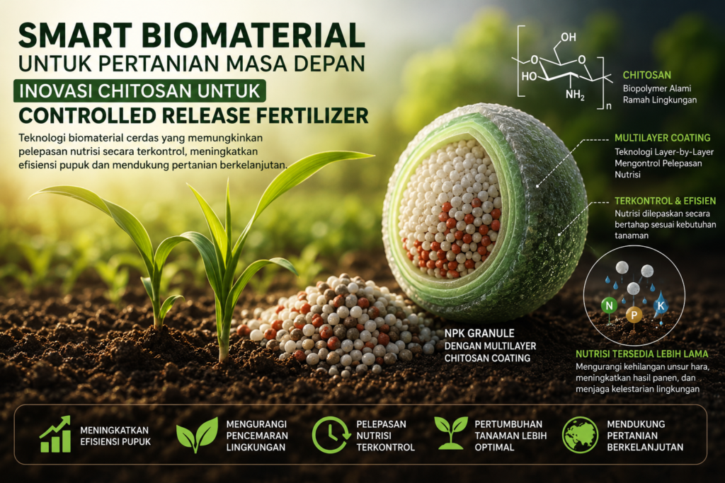 Smart Biomaterial untuk Pertanian Masa Depan: Inovasi Chitosan dalam Teknologi Controlled Release Fertilizer